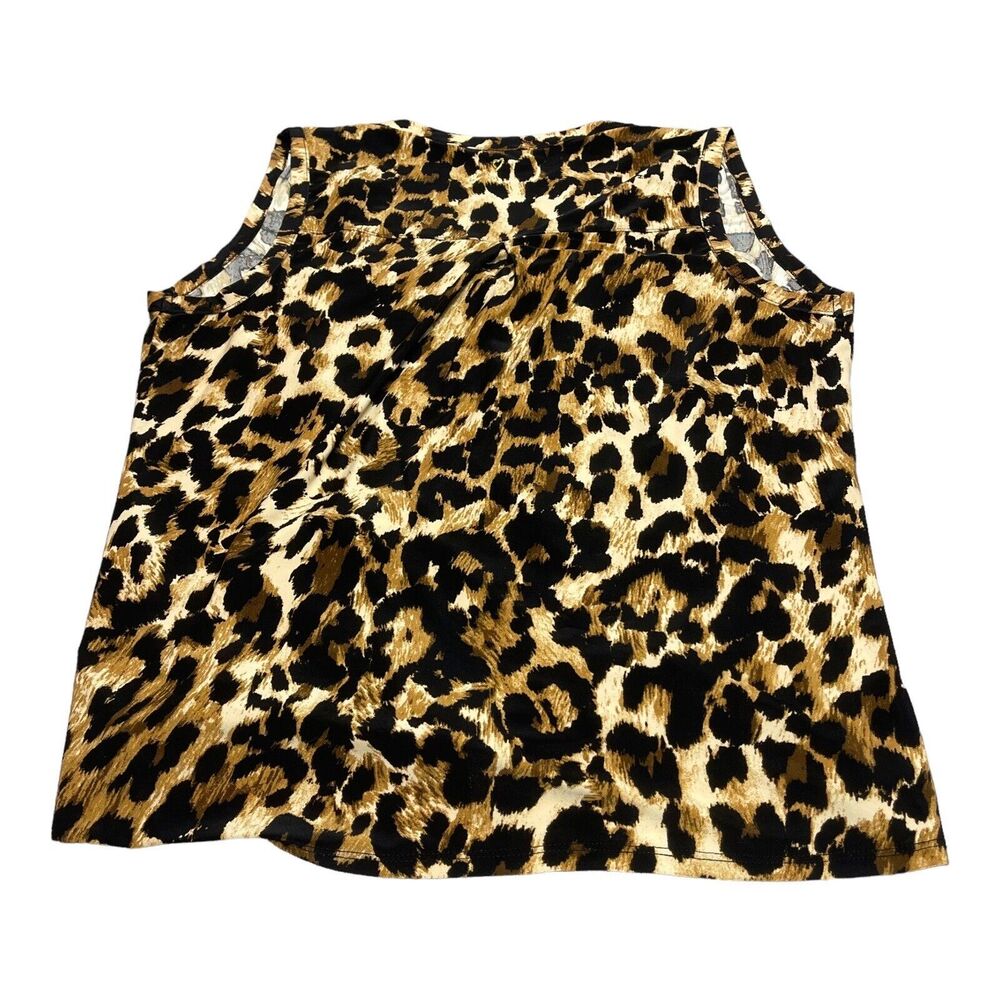 Thalia Sodi Leopard Print Tank Top Waist Tie Women’s Size Small - Picture 3 of 7